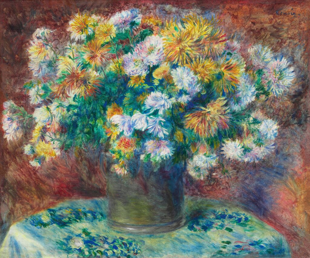 Chryzantémy — Pierre-Auguste Renoir — ukážkové dielo, Art Institute of Chicago